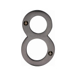 M Marcus Heritage Brass Numeral 8 - Face Fix 76mm Traditional font